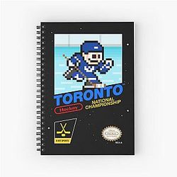 Toronto Maple Leafs 8-bit Video Game Cart Spiral Notebook