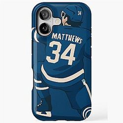 Auston Matthews Toronto Maple Leafs Poster Minimalist Hockey Wall Art Tough Case
