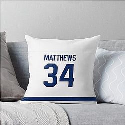 Toronto Maple Leafs Auston Matthews Jersey Back Phone Case Throw Pillow