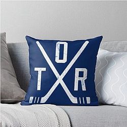 Toronto Maple Leafs Hockey Blue Throw Pillow