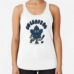 Cute Toronto Maple Leafs Shirt or Sticker Kawaii NHL Fan Design Aesthetic Hockey Tee or Waterproof Vinyl Decal Game Day Gift Racerback Polyester Tank Top