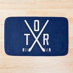 Toronto Maple Leafs Hockey Reimagined Blue Bath Mat