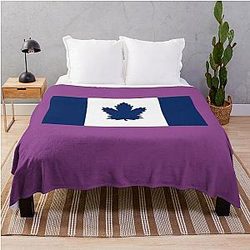 Toronto Maple Leafs Canada Flag Throw Blanket