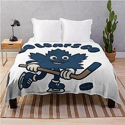 Cute Toronto Maple Leafs Shirt or Sticker - Kawaii NHL Fan Design - Aesthetic Hockey  - Game Day Gift Throw Blanket