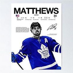 Auston Matthews, Toronto Maple Leafs, NHL Poster