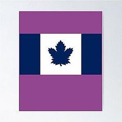 Toronto Maple Leafs Canada Flag Poster