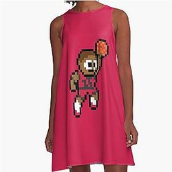 Toronto Raptors 8-bit Basketball Player A-Line Dress