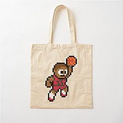 Toronto Raptors 8-bit Basketball Player Cotton Tote Bag