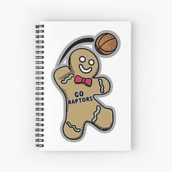 Toronto Raptors Gingerbread Man Journal