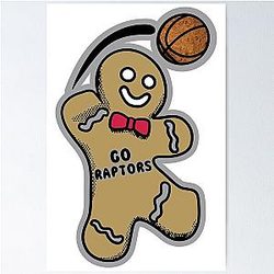 Toronto Raptors Gingerbread Poster