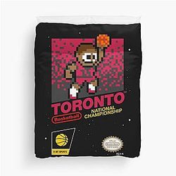 Toronto Raptors 8-bit Videogame Duvet Cover
