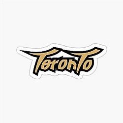 Toronto Raptors Basketball Gold Logo Sticker
