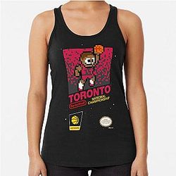 Toronto Raptors 8-bit Videogame Cart Racerback Tank Top
