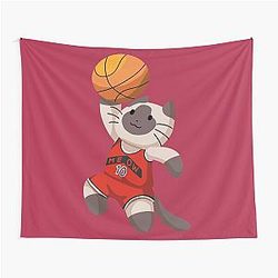 Toronto Raptors Cat Cute NBA Cat Tapestry