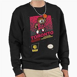 Toronto Raptors 8-bit Videogame Pullover Sweatshirt
