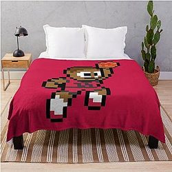 Toronto Raptors 8-bit Basketball Throw Blanket
