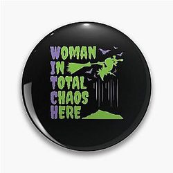 Witch Woman In Halloween Pin