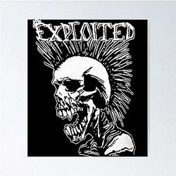 1998 The Exploited Total Chaos Hardcore Poster
