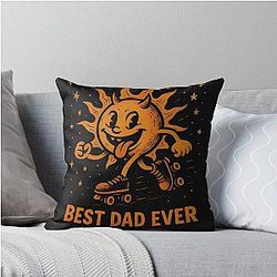 Best Dad Ever in Chaos Mode Throw Pillow