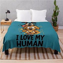 Puppies in Chaos Mode Throw Blanket