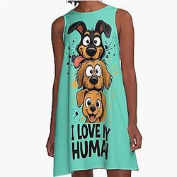 Puppies in Total Chaos A-Line Dress