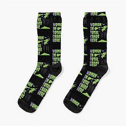 Witch Woman in Halloween Socks