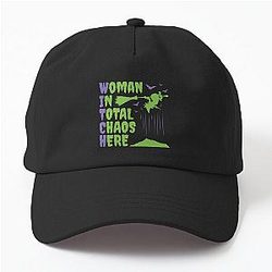 Witch Woman In Total Chaos Halloween Dad Hat