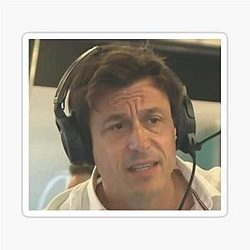 Confused Toto Wolff Sticker