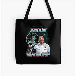 Toto Wolff Vintage Bootleg All Over Print Tote Bag