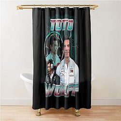 Toto Wolff 80s Vintage Bootleg Shower Curtain