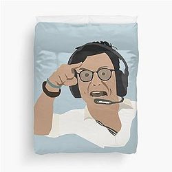 Toto Wolff is Angry with Lewis Hamilton and Valtteri Bottas Brasil Duvet Cover