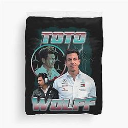 Toto Wolff 80s Vintage Bootleg Duvet Cover