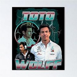 Toto Wolff Vintage Bootleg Poster