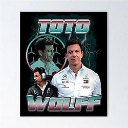 Toto Wolff Vintage Bootleg Poster