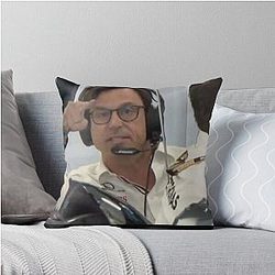 Mad Wolf Throw Pillow