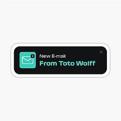 Toto Wolff Email Sticker