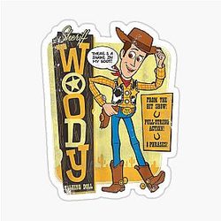 Disney Toy Story Sheriff Woody Talking Doll Sticker