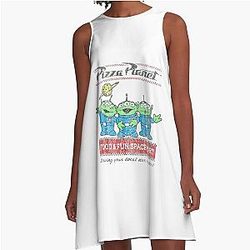 Disney Pixar Toy Story Pizza Planet Aliens A-Line Dress