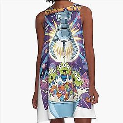 Toy Story Aliens Cereal Box A Line Dress