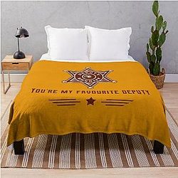 Toy Story Woody Sheriff Badge Throw Blanket