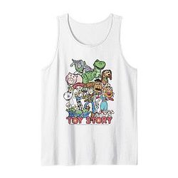 Pixar Toy Story Distressed Group Shot Tank Top
