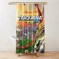 Turbo Trackmania Shower Curtain