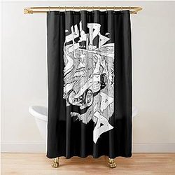 Initial D Like Trackmania Car Shower Curtain