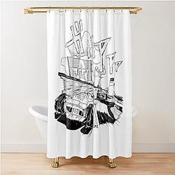 Initial D Like Trackmania Downhill Pursuit Shower Curtain