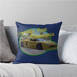 Greetings from Trackmania Throw Pillow