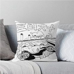 Trackmania 360 Ice Slide Throw Pillow