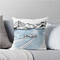 Trackmania Arctic Lake Slide Throw Pillow
