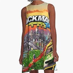Turbo Trackmania A Line Dress