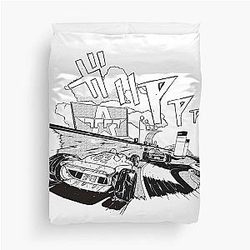 Initial D Like Trackmania Downhill Pursuit Duvet Cover