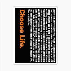 T2 Trainspotting Choose Sticker